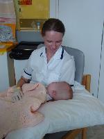 Max with his nurse at GOS (Lion Ward)
