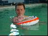 J & Max in the pool