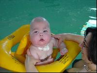 Sitting up in the pool