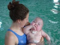 Lucy & Max in pool
