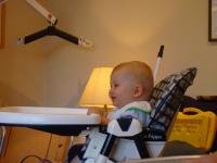 Luca watching Pingu