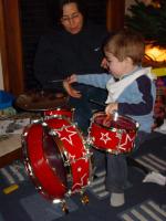 Max on the drums