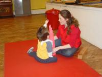 Max with the building blocks (Orlaith's way)