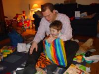 Massimo opening his gift from Verna