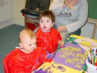 Max and Luca painting (themselves?)