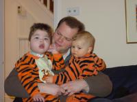 Daddy and his two Tiggers