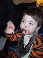 Max tasting chocolate mousse