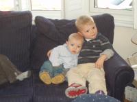 Luca and Marco on the sofa